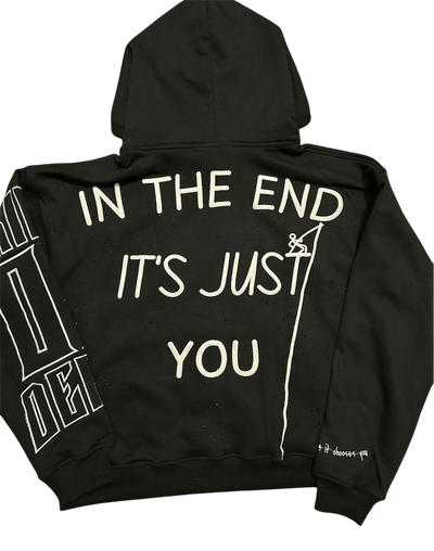 ITEIJU BLACK NORMAL HOODIE